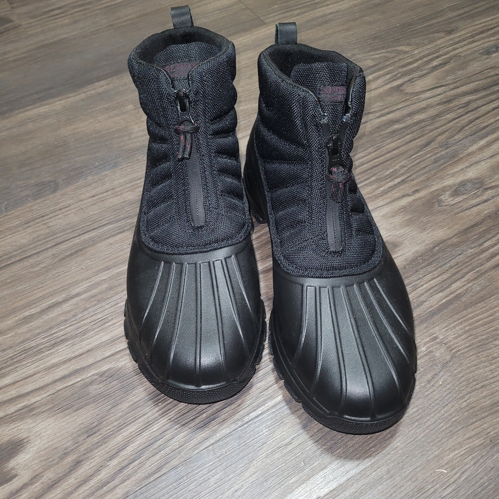 Sperry Black Combat & Moto Boots Womens Duck Float Zip Seacycled Boot 11 - Picture 5 of 10